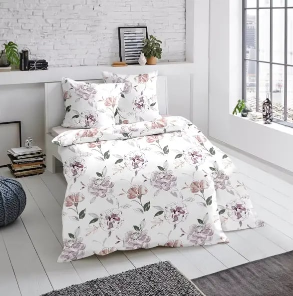 Traumschlaf Biber Bettwäsche Atherton rose